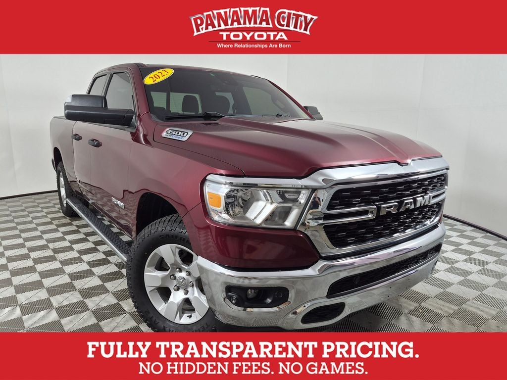 2023 RAM 1500 Big Horn/Lone Star in Delmonico Red Pearlcoat — front three-quarter view