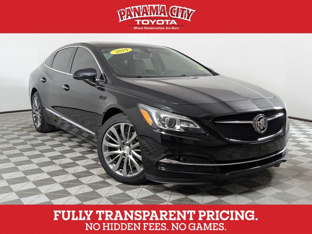 2019 Buick LaCrosse Sport Touring in Ebony Twilight Metallic — front three-quarter view