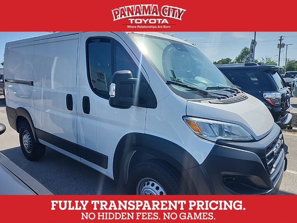 2025 RAM ProMaster 1500 Low Roof in Bright White Clearcoat — front three-quarter view