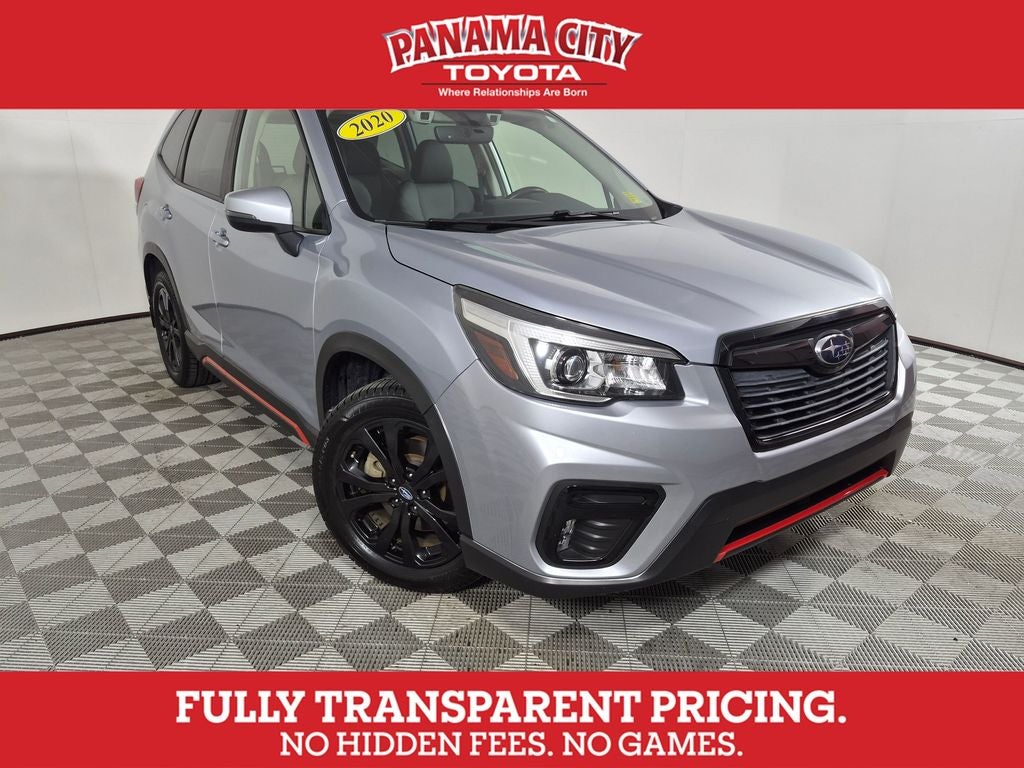 2020 Subaru Forester Sport in Ice Silver Metallic — front three-quarter view